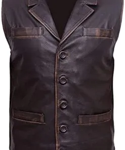 Hell on Wheels Cullen Bohannan Real Leather Motorcycle Biker Vest - Image 3