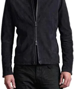 Men's James Bond 007 Slim-fit Spectre Daniel Craig Style Black Suede Leather Jacket - Image 3