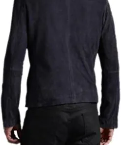 Alternative view of Men's James Bond 007 Slim-fit Spectre Daniel Craig Style Black Suede Leather Jacket