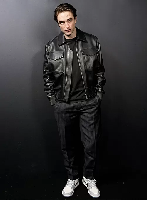 Robert Pattinson Dior Black Leather Jacket