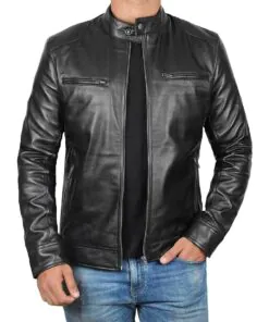 Genuine Black Leather Jacket Men – Real Lambskin Motorcycle Mens' Leather Jackets