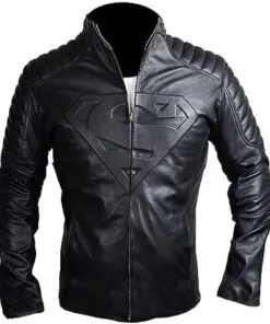 Superman Black Leather Jacket for sale