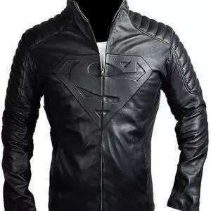 Superman Black Leather Jacket for sale