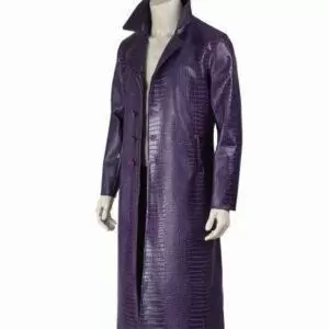 Joker Purple Jacket Coat | Stylish Purple Trench Coat Men Joker Long Coat