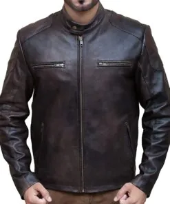 Captain America Civil War Steve Rogers, Chris Evans Brown Cowhide Leather Jacket