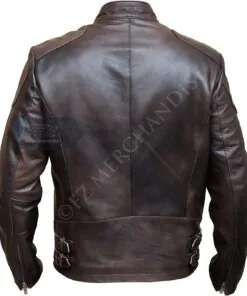 Captain America Civil War Steve Rogers, Chris Evans Brown Cowhide Leather Jacket - Image 2
