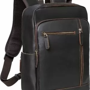 Leather Backpack For Men, Laptop Bag College Bag, Men’s 15.6 Inch Laptop Backpack For Daypack Backpacks Black
