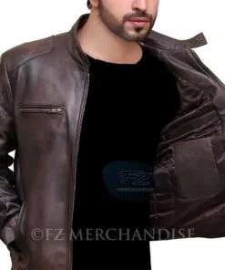 Captain America Civil War Steve Rogers, Chris Evans Brown Cowhide Leather Jacket - Image 5