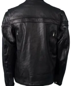Leather Men’s Jacket with Double Piping - Image 2