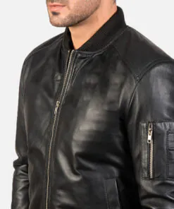 Bomber Genuine Leather Men's Jacket - Image 3