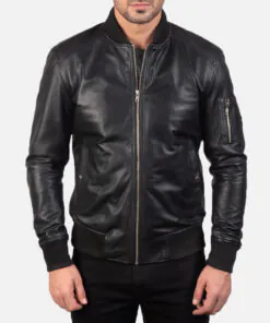 Bomber Genuine Leather Men's Jacket - Image 5