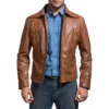 Brown Bomber Leather jacket