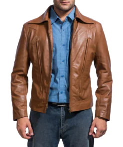 Brown Bomber Leather jacket
