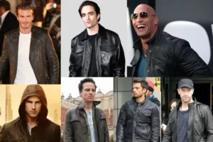 Celebrities leather jackets