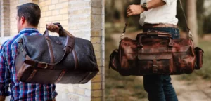 Leather Duffle Travel Bag