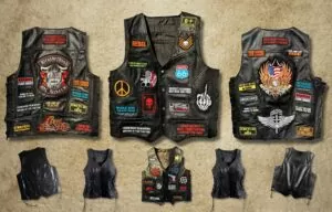 Leather bikers/motorcycle vests